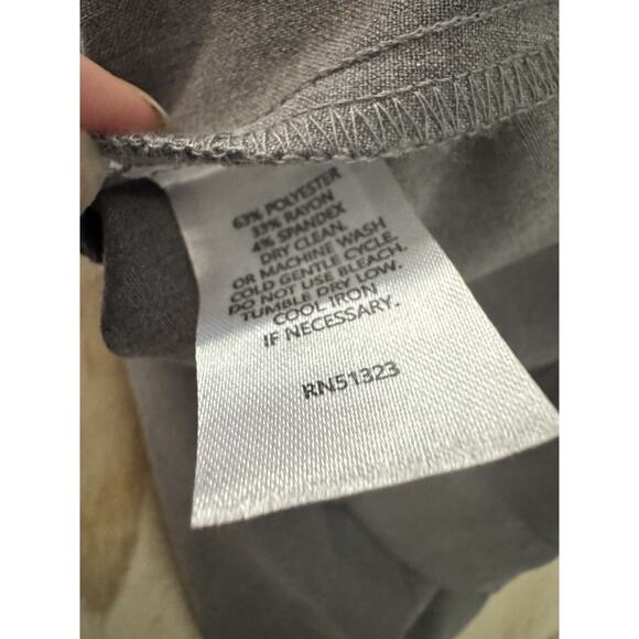 NWOT Halogen Faux Wrap Gray Belted Midi Skirt Women’s Size Medium - Picture 7 of 7